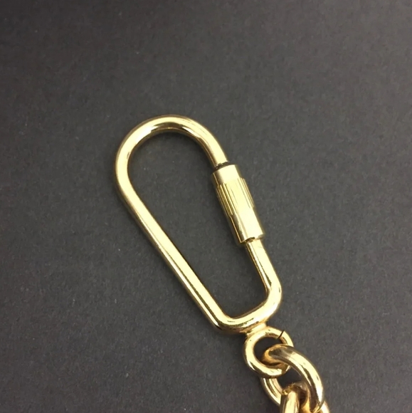 CELINE HORSE CARRIAGE GOLD TONE KEY RING CHARM/1A4778 - Picture 7 of 12